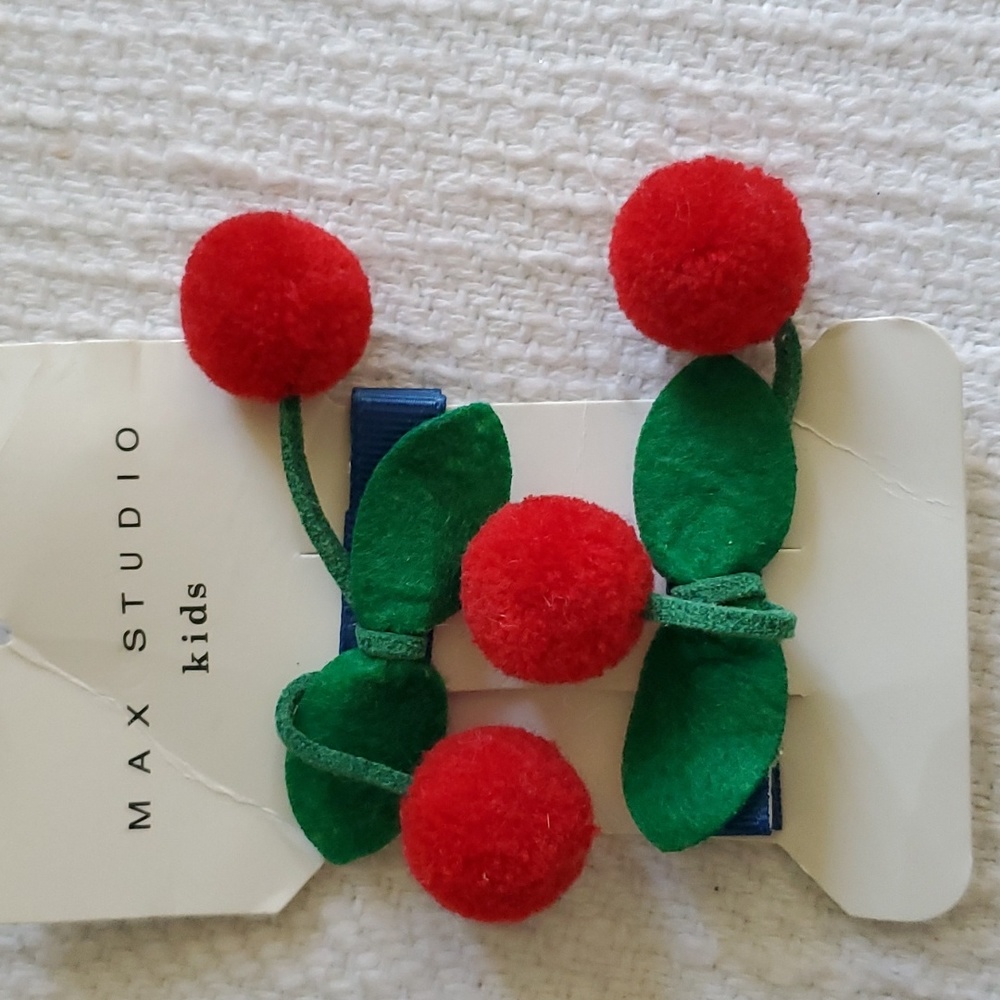 Max studio kids cherry bows NWT
